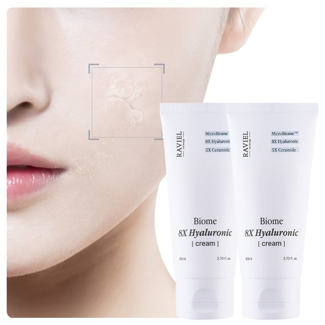 [수분/보습케어] 바이옴 8X 히알루론산 수분 크림 80ml 2개  8중히알루론산 5중세라마이드 수분진정
