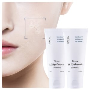 [수분/보습케어] 바이옴 8X 히알루론산 수분 크림 80ml 2개  8중히알루론산 5중세라마이드 수분진정