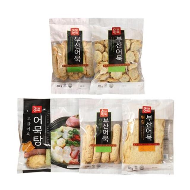 [미보부산어묵] 어묵5종세트(어묵탕330g+상보어묵320g+수제비어묵320g+상천어묵320g+중보어묵320g)