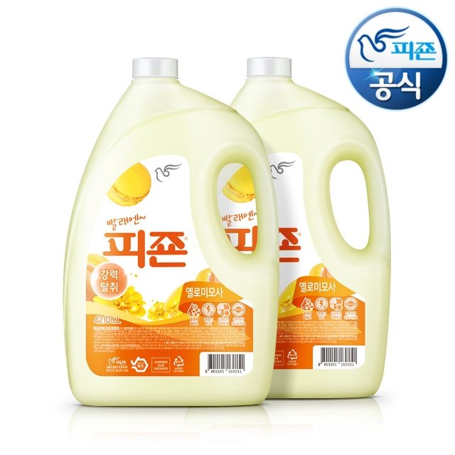 피죤 강력탈취 레귤러 섬유유연제 4210mlx2개