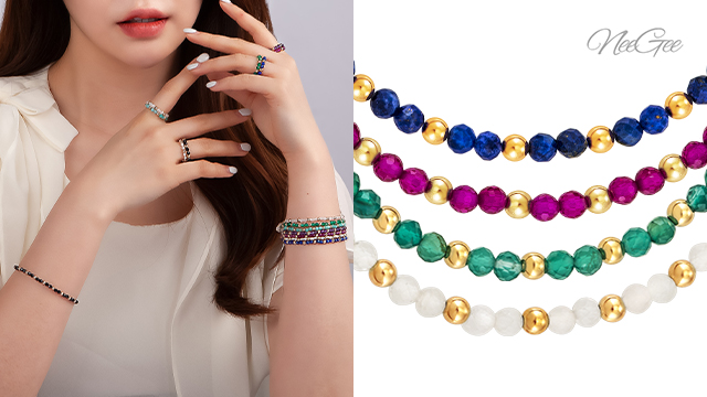 [니지쥬얼리] 14K GOLD 천연석 팔찌 外
