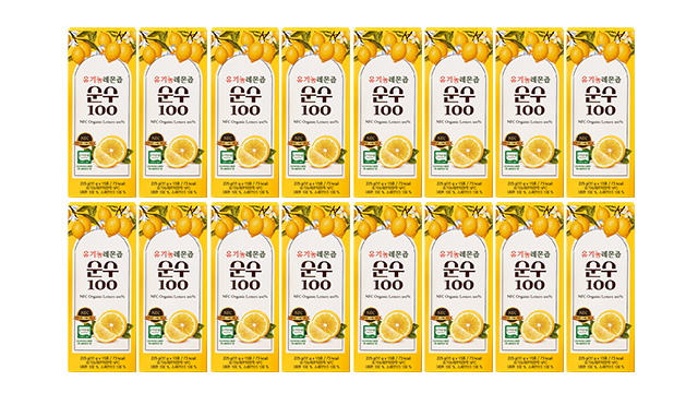 [SALE 포당 244원꼴] 유기농 레몬즙 순수100 16박스