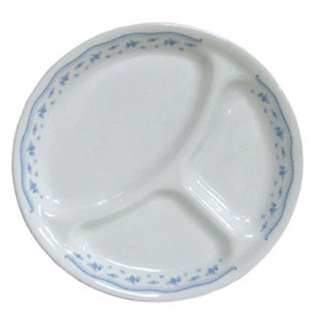 코렐 모닝블루 삼절 나눔접시 대 안주사라 식사라 (WF76275)