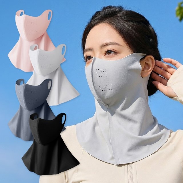 [2+2] 3D 넥커버 자외선차단 골프 마스크 새부리형 4종세트