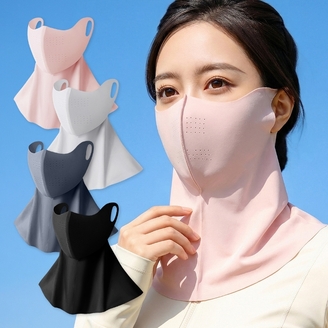 [2+2] 3D 넥커버 자외선차단 골프 마스크 새부리형 4종세트