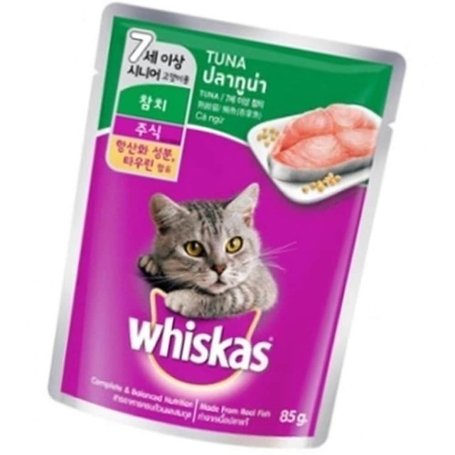 고품질 고양이 참치 간식 파우치 80g 시니어 원료 반려묘 (WFK7A0T)