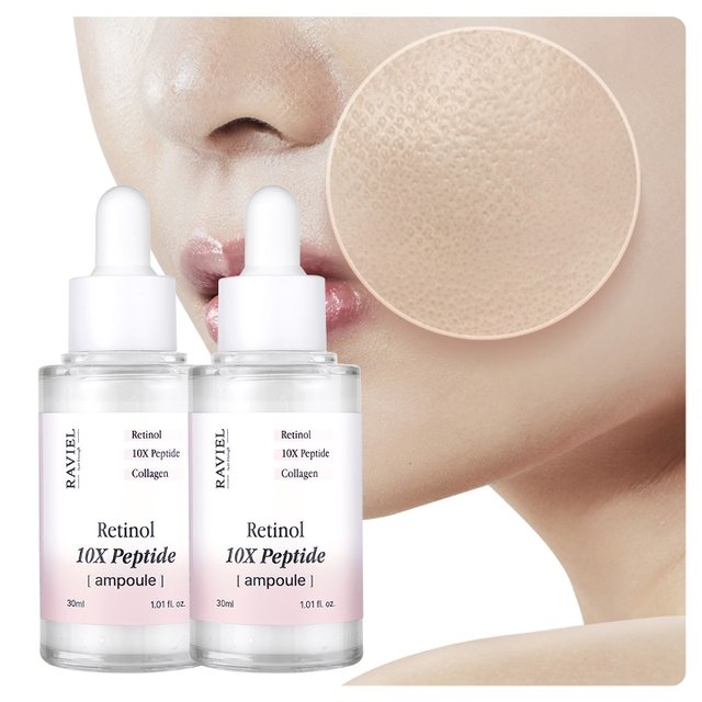 라비엘 스킨부스터 깐달걀 모공탄력 앰플 레티놀 10X 펩타이드 앰플 30ml 2개 / 모공,각질 피지관리 콜라겐 앰플