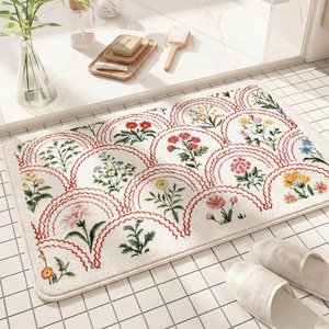 [1+1] 프렌치가든 극세사 발매트 유럽풍 인테리어 논슬립 매트 컬러3종