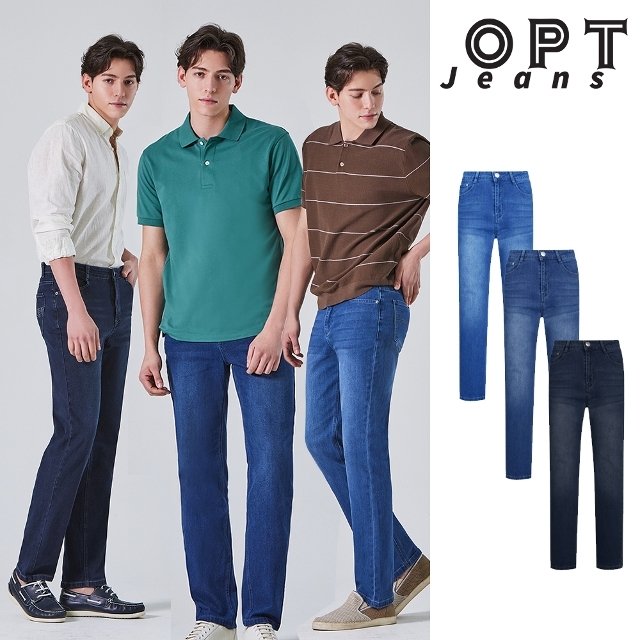 [OPT JEANS] 옵트진 파격기획가! 데님 스트레치 팬츠 3종, 남성