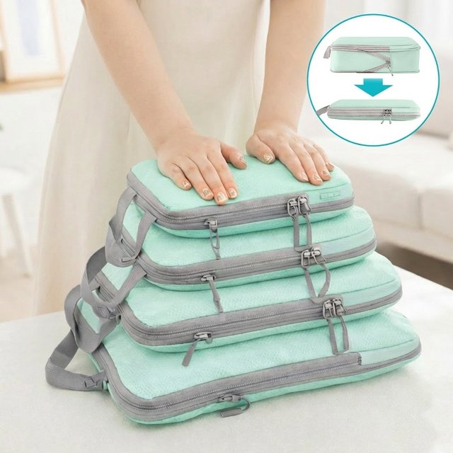 부피다운 여행용 압축 파우치 공간절약 끝판왕 4종세트