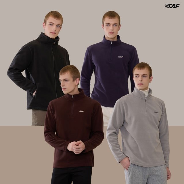 르까프 24FW 플리스 재킷1종+집업 티셔츠3종, 남성