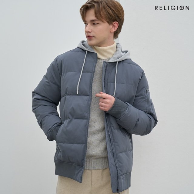 릴리전 25FW 디테처블 후드 패딩 점퍼 1종, 남성