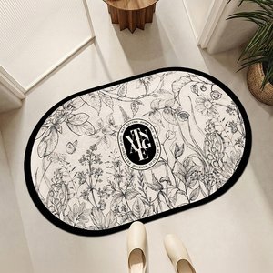 [1+1] 빈티지 플라워 발매트 유럽풍 논슬립 규조토 매트 컬러4종