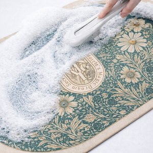 [1+1] 빈티지 플라워 발매트 유럽풍 논슬립 규조토 매트 컬러4종