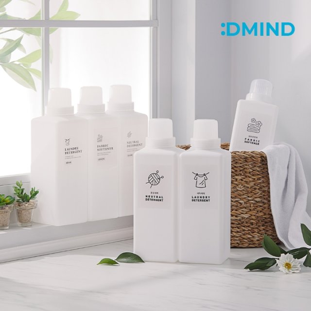 디마인드 세제 소분용기 1.8L*6개+스티커*6개+건조기시트 Sample KIT