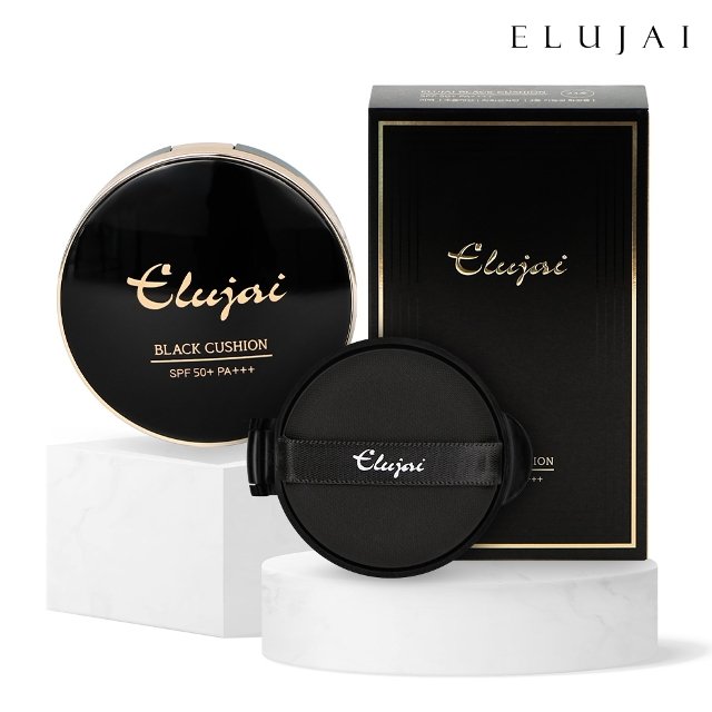 엘루자이 블랙쿠션 본품+리필 파운데이션 쿠션 화장품 에어쿠션