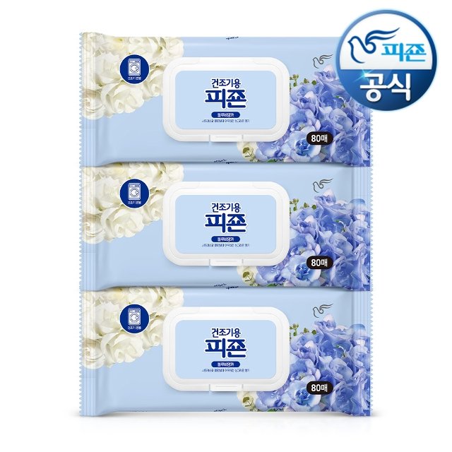 피죤 오리지널 건조기용 드라이시트 80매x3개