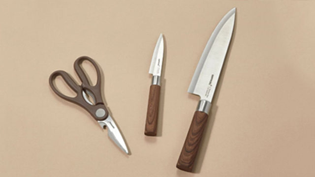 [HAPPYCALL] 해피콜 우디크 칼+가위 3종 세트