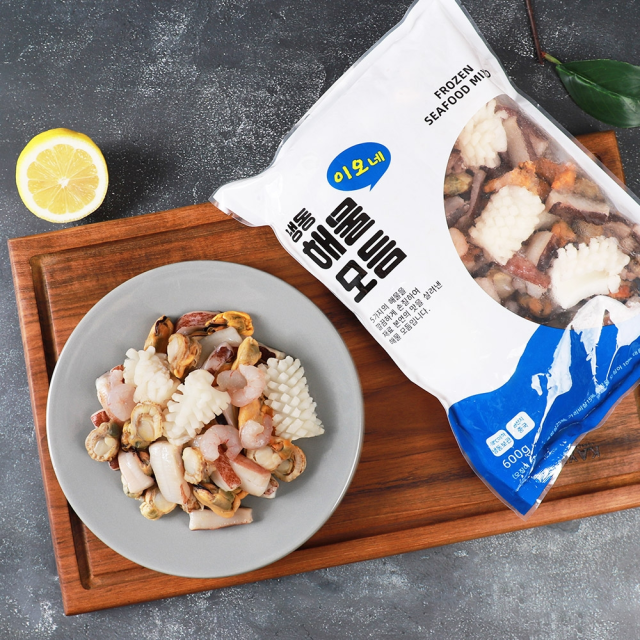 해물모듬(해물믹스) 600g x 4팩 (오징어 2종,홍합,새우,가리비)
