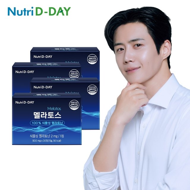 뉴트리디데이 식물성 멜라토닌 함유 멜라토스 4박스 총 120정