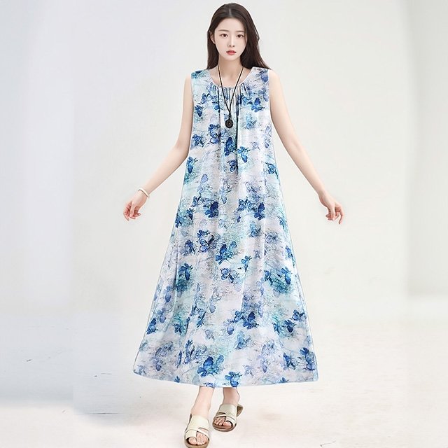 [헬리꽁땡]썸머패턴민소매원피스3종