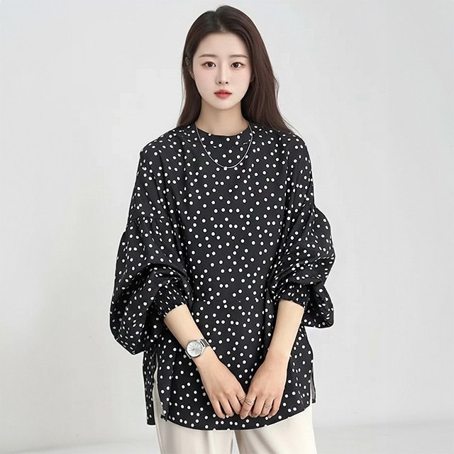 [플로레센스]스팟도트투웨이블라우스2종