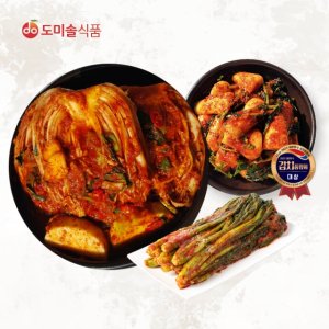 [김치는 도미솔!] 사랑채 포기김치 6kg + 총각김치 2kg + 갓김치 2kg (3종, 10kg)
