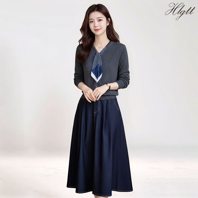 [헬리꽁땡]노바스카프가디건데님3종세트