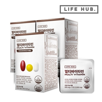 [2+1] 라이프허브 멀티바이타민 3세트(1500mg x 90포) 3개월분
