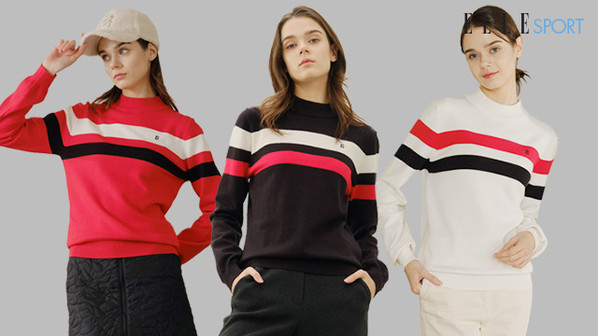 [엘르스포츠] ELLE SPORT 여성 반터틀넥 니트 3종