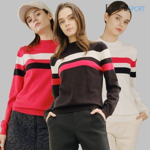 [엘르스포츠] ELLE SPORT 여성 반터틀넥 니트 3종