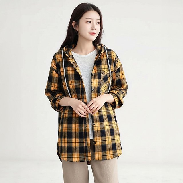 [헬리꽁땡] 리오 체크 후드셔츠 2종