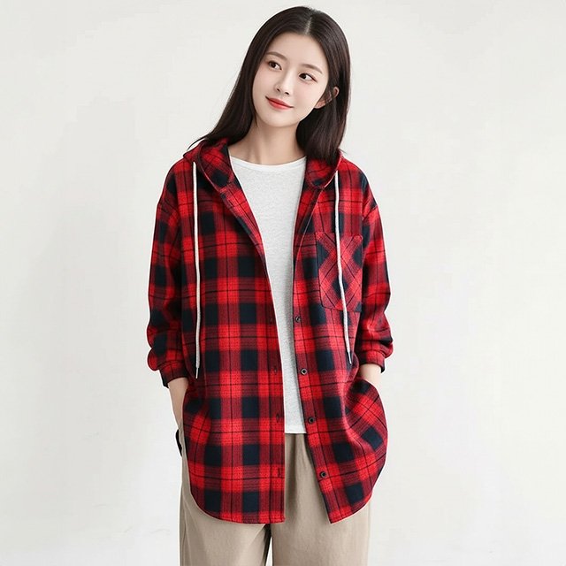 [헬리꽁땡] 리오 체크 후드셔츠 2종