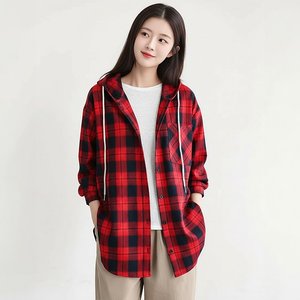 [헬리꽁땡] 리오 체크 후드셔츠 2종