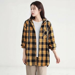 [헬리꽁땡] 리오 체크 후드셔츠 2종