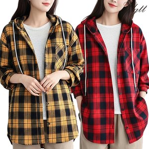 [헬리꽁땡] 리오 체크 후드셔츠 2종