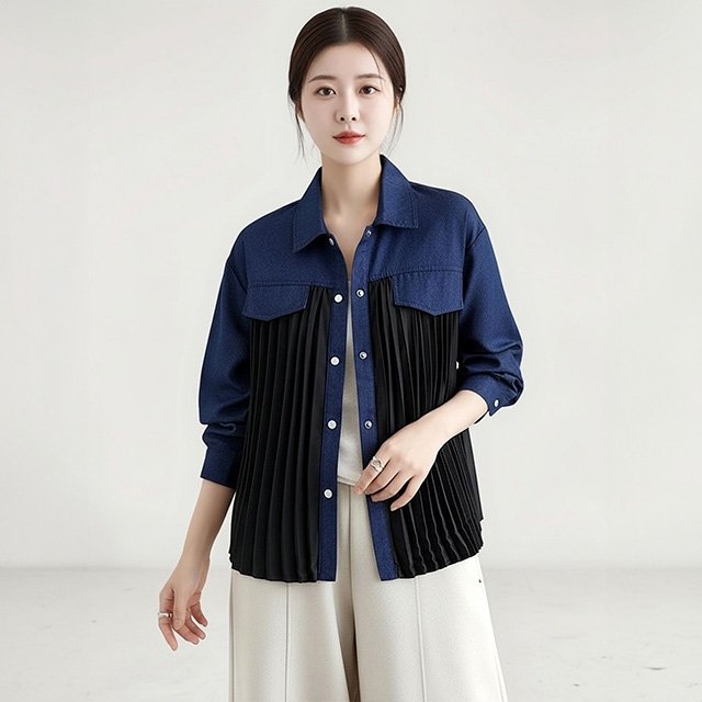 [헬리꽁땡]퓨린플리츠테널셔츠 