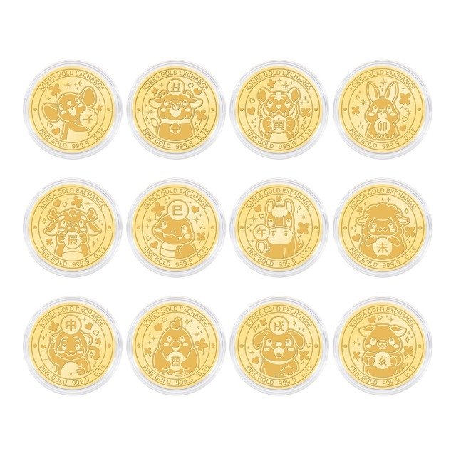 [한국금거래소]24K순금십이지신코인1.2g