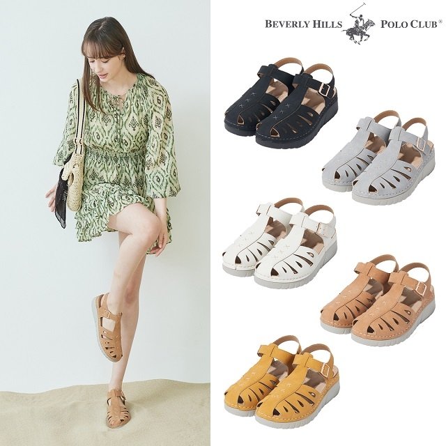 비버리힐즈폴로클럽 보헤미안 키높이 샌들 (5cm)