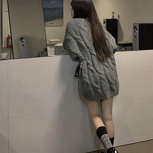 [루미루나]빅꽈배기짜임롱니트