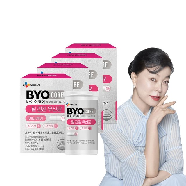바이오코어 질 건강 유산균(350mg x30캡슐) x4박스 4개월분