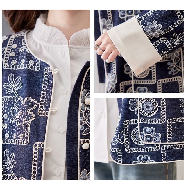 [엘드마마] 보헤미안 자수장식 재킷