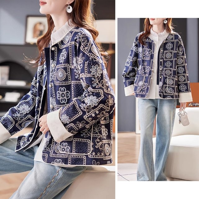 [엘드마마] 보헤미안 자수장식 재킷