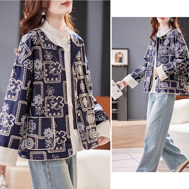 [엘드마마] 보헤미안 자수장식 재킷