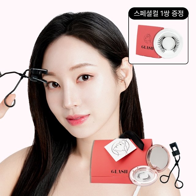 [방송에서만 1쌍 더!] 글래쉬 반영구 착붙 속눈썹 풀세트 (내추럴컬1쌍+스페셜컬1쌍+자석뷰러+브러쉬+케이스+설명서+쇼핑백) 
