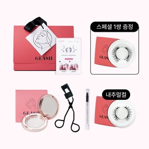 [방송에서만 1쌍 더!] 글래쉬 반영구 착붙 속눈썹 풀세트 (내추럴컬1쌍+스페셜컬1쌍+자석뷰러+브러쉬+케이스+설명서+쇼핑백) 