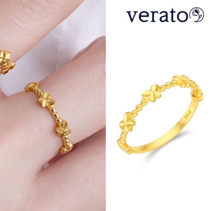 베라토 24K순금 나비 컷팅 볼 반지 1.875g