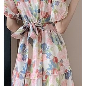 [비니브] 크라플 진주장식 원피스