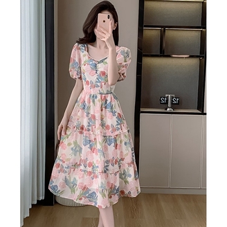 [비니브] 크라플 진주장식 원피스