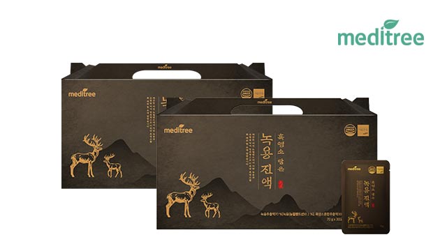 메디트리 흑염소 담은 생 녹용진액 2박스 60포